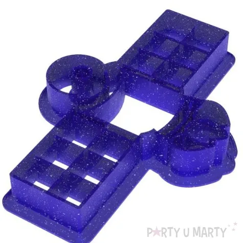 foremka kosmos satelita niebieska brokatowa 93x66 mm