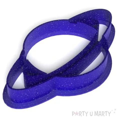 foremka kosmos saturn niebieska brokatowa 91x55 mm