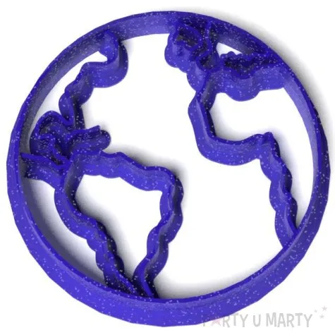 foremka kosmos ziemia niebieska brokatowa 78x78 mm