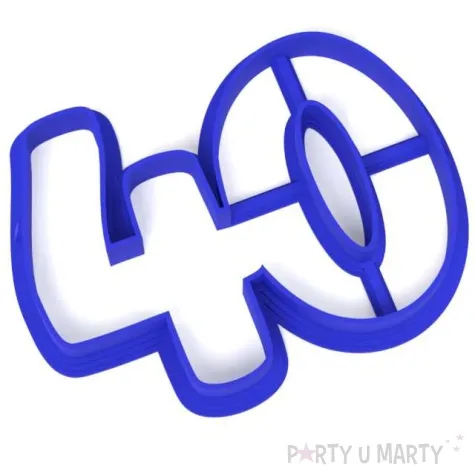 foremka liczba 40 60x80 mm niebieska