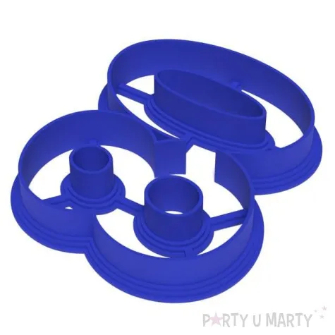 foremka liczba 80 68x94 mm niebieska