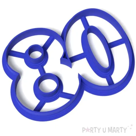 foremka liczba 80 68x94 mm niebieska