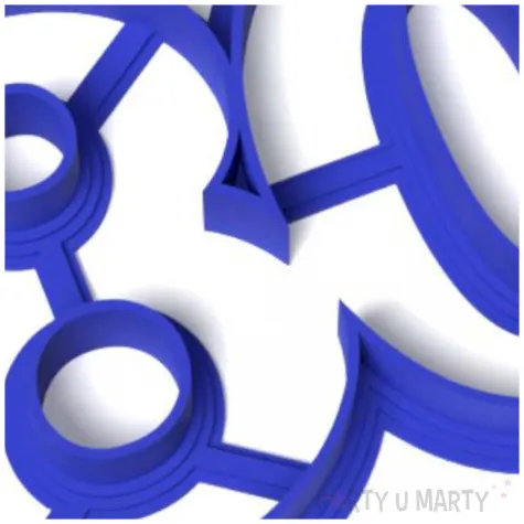 foremka liczba 80 68x94 mm niebieska