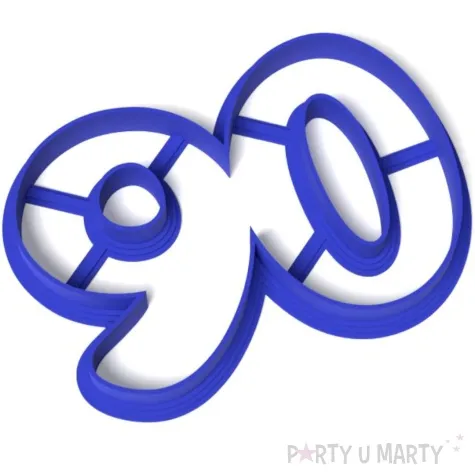 foremka liczba 90 67x96 mm niebieska