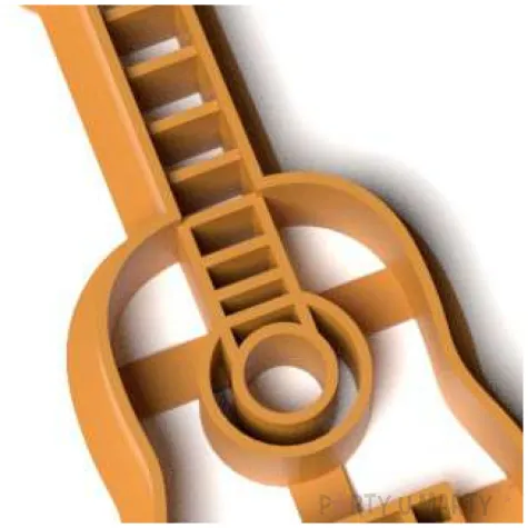 foremka meksykanskie party gitara 98x40 mm pomaranczowa