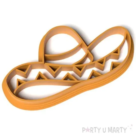 foremka meksykanskie party sombrero zdobione 93x63 mm pomaranczowa