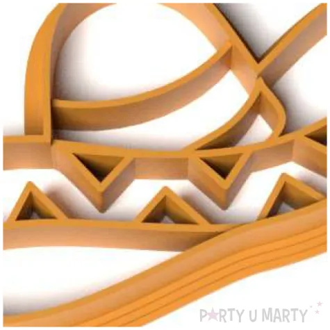 foremka meksykanskie party sombrero zdobione 93x63 mm pomaranczowa