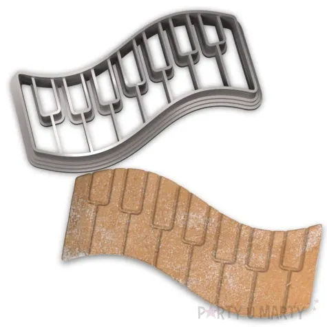 foremka muzyka falujace klawisze 92x50 mm srebrny