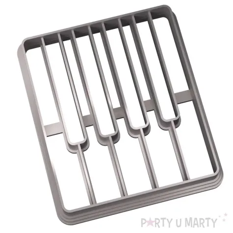 foremka muzyka klawisze proste 88x78 mm srebrny