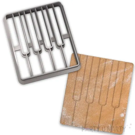 foremka muzyka klawisze proste 88x78 mm srebrny