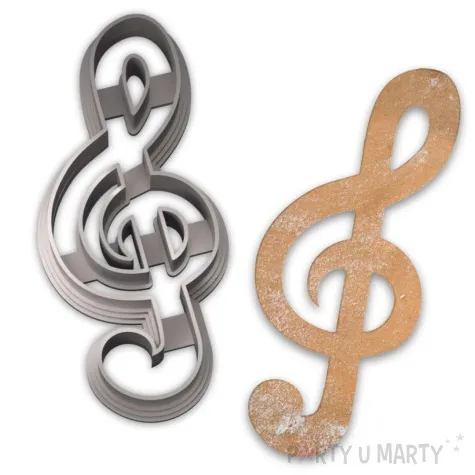 foremka muzyka nuta klucz wiolinowy 100x49mm srebrny