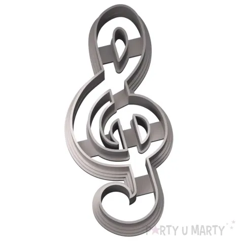 foremka muzyka nuta klucz wiolinowy 100x49mm srebrny