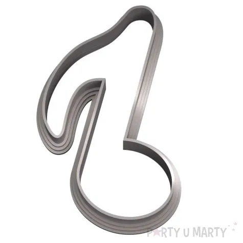 foremka muzyka nuta osemka 88x62 mm srebrny