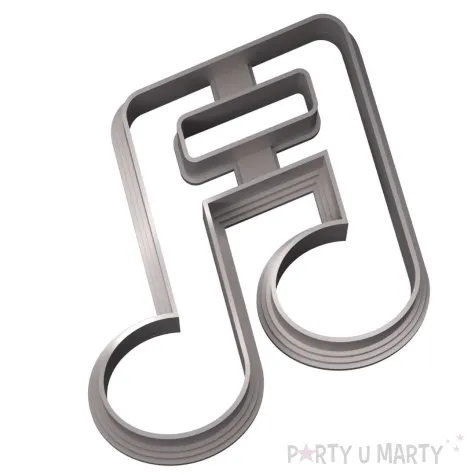 foremka muzyka nuta podwojna 88x78mm srebrny