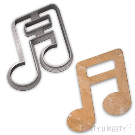 foremka muzyka nuta podwojna 88x78mm srebrny