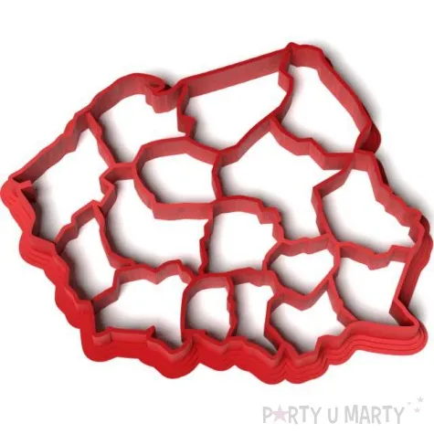 foremka polska wojewodztwa czerwona 83x78 mm