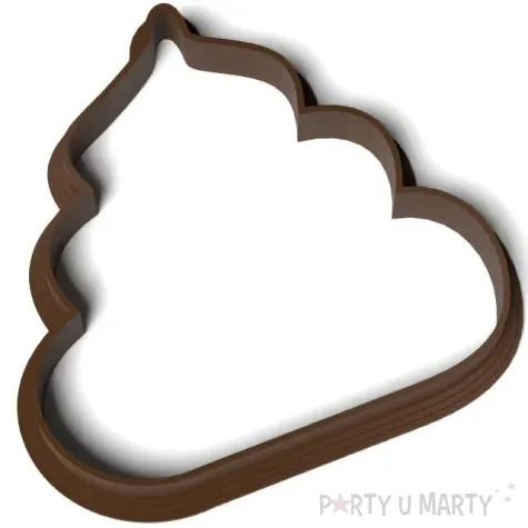 foremka poop kupa kontur 79x77 mm brazowa