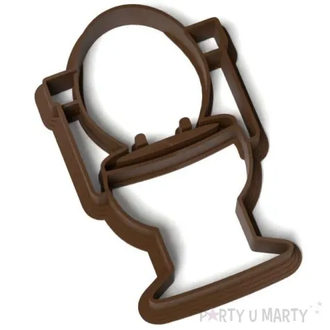 foremka poop toaleta wc 87x56 mm brazowa