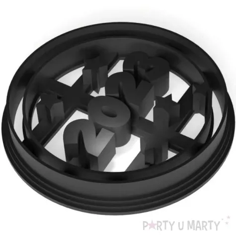 foremka sylwester 2023 z gwiazdami czarny 67x82 mm