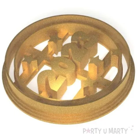 foremka sylwester 2023 z gwiazdami zloty 67x82 mm