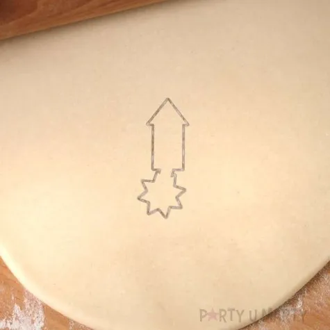 foremka sylwester fajerwerk obrys zloty 42x93 mm