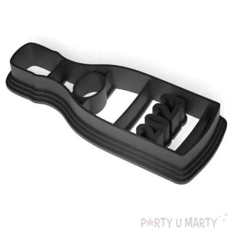 foremka sylwester szampan z etykieta 2023 czarny 35x89 mm