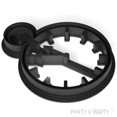 foremka sylwester zegarek za dziesiec dwunasta czarny 76x98 mm