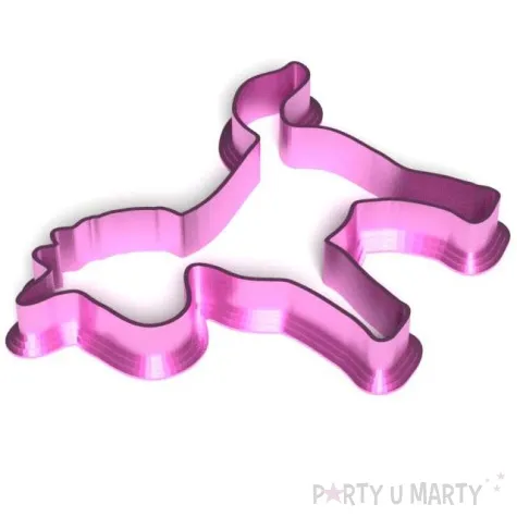 foremka unicorn jednorozec stojacy rozowa metaliczna 98x87 mm