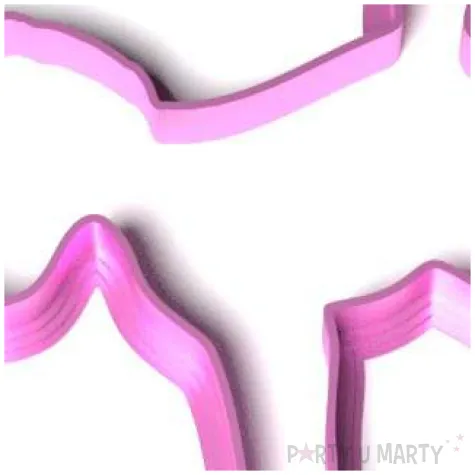 foremka unicorn jednorozec stojacy rozowa metaliczna 98x87 mm