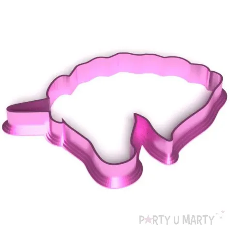 foremka unicorn jednorozec z profilu classic rozowa metaliczna 82x80 mm