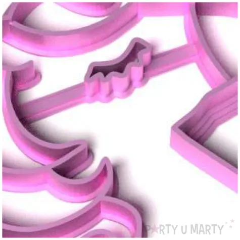 foremka unicorn jednorozec z profilu rozowa metaliczna 93x76 mm