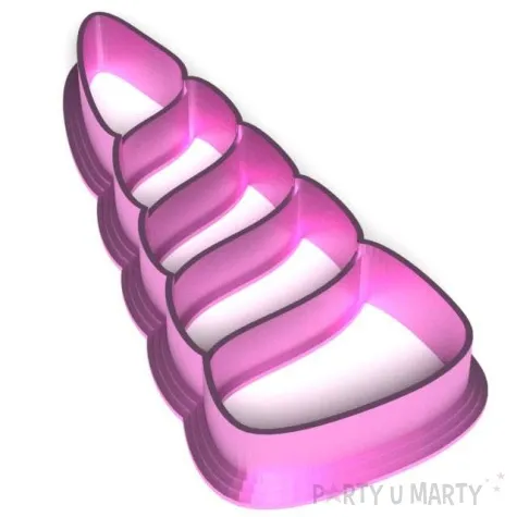 foremka unicorn rog jednorozca rozowa metaliczna 102x44 mm