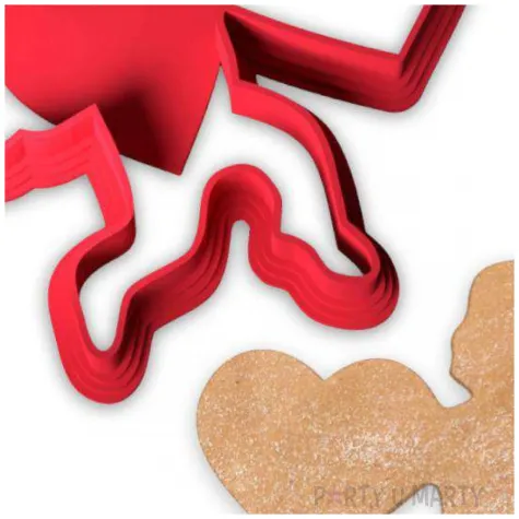 foremka walentynki kupidyn z serduszkiem 98 x 82 mm czerwony