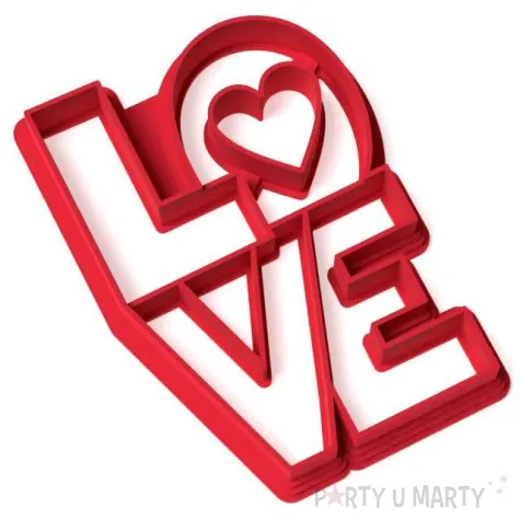 foremka walentynki love do kwadratu czerwona 64x87 mm