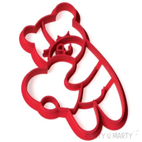 foremka walentynki mis z serduszkiem czerwona 97x65 mm