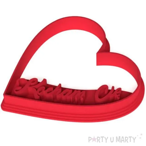 foremka walentynki serce kocham cie czerwona 93x88 mm