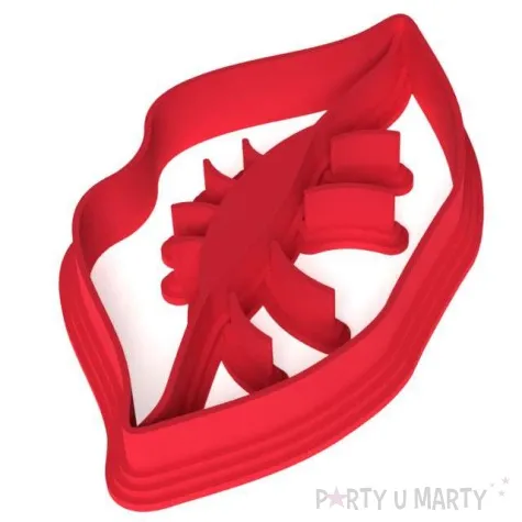 foremka walentynki usta calusne czerwone 90x50 mm
