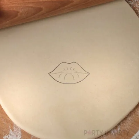 foremka walentynki usta calusne czerwone 90x50 mm