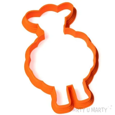 foremka wielkanoc baranek puszysty 61x88 mm pomaranczowa neonowa