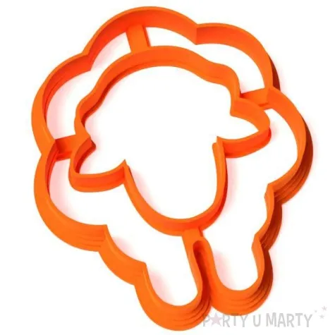 foremka wielkanoc baranek puszysty lux 78x88 mm pomaranczowa neonowa