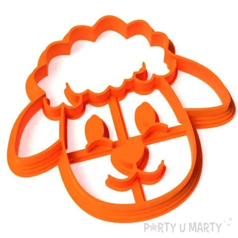 foremka wielkanoc baranek z usmiechem 76x86 mm pomaranczowa neonowa