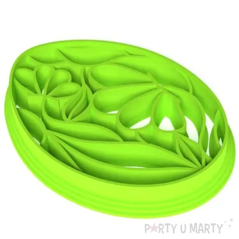 foremka wielkanoc jajko pisanka w kwiaty 65x87 mm zielona neonowa