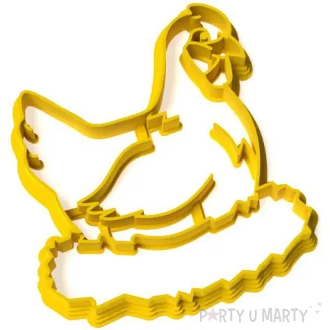 foremka wielkanoc kura na grzedzie 97x91 mm zolta