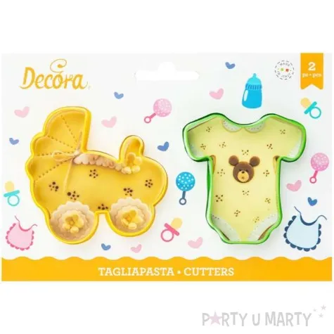 foremki do ciasteczek wozek dzieciecy i spioszki decora 2 szt