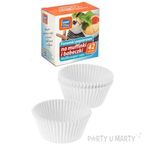 foremki na muffinki classic biale ravi 42 szt