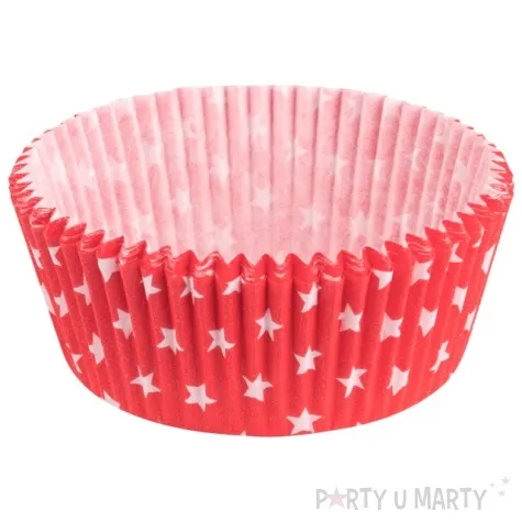 foremki na muffinki gwiazdki czerwony demmler 60 szt