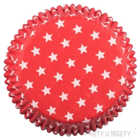 foremki na muffinki gwiazdki czerwony demmler 60 szt