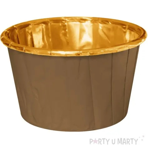 foremki na muffinki pozlacane brazowe partypal 20 szt