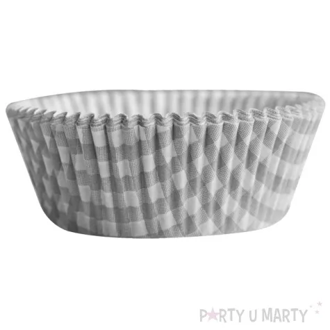 foremki na muffinki szare w kratke demmler 60 szt