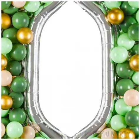 forma na balony cyfra 0 srebrny partydeco 53 dgt